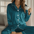 Women's Button Front Pyjama Set - Soft Loungewear