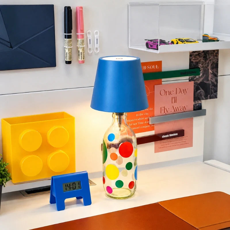 Rechargeable Bottle Lamp Topper - Cordless LED Table Light