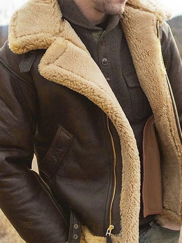 Men's Fleece Jacket Casual Fit Soft Warm Zip Coat