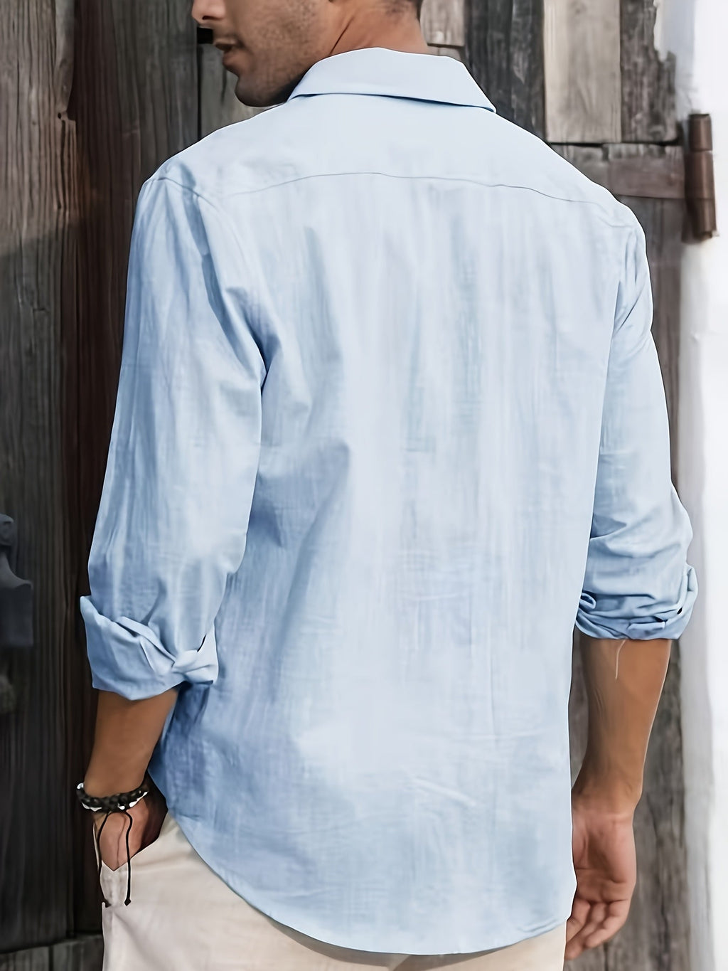 Men's Lightweight Casual Shirt – Relaxed Fit Long Sleeve