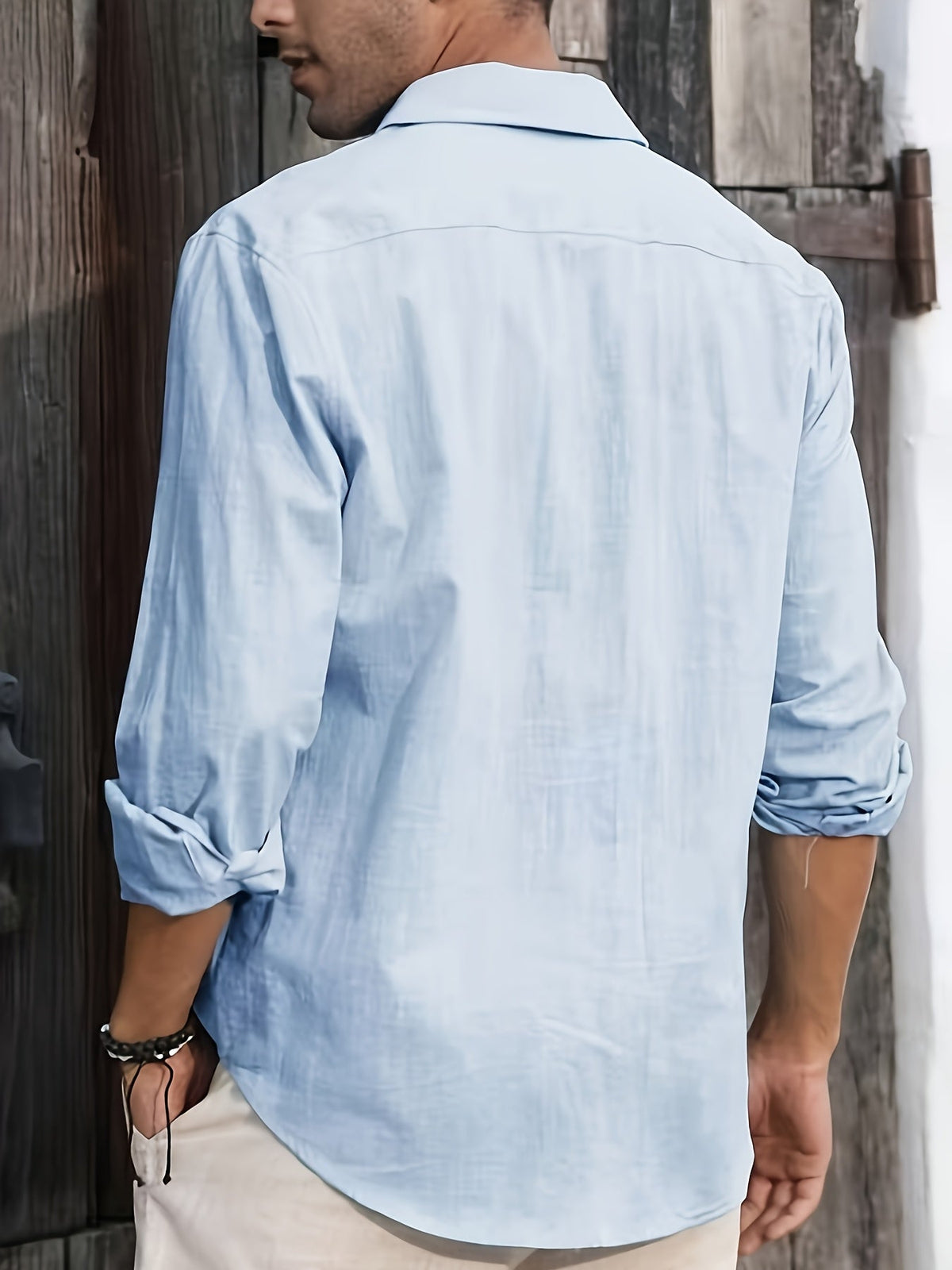 Men's Lightweight Casual Shirt – Relaxed Fit Long Sleeve