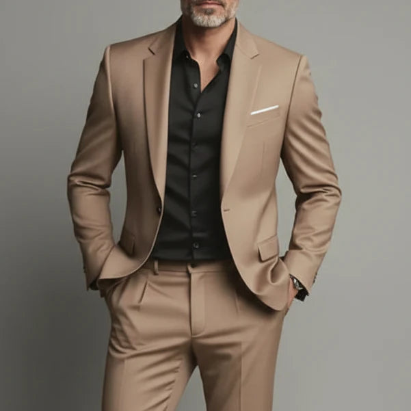 Men's Suits Slim Fit Two Piece Set - Tailored Jacket & Trousers