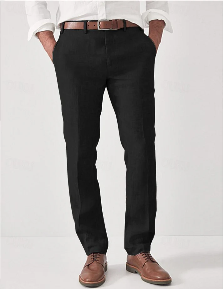 Men's Breathable Summer Trousers with Modern Straight Fit