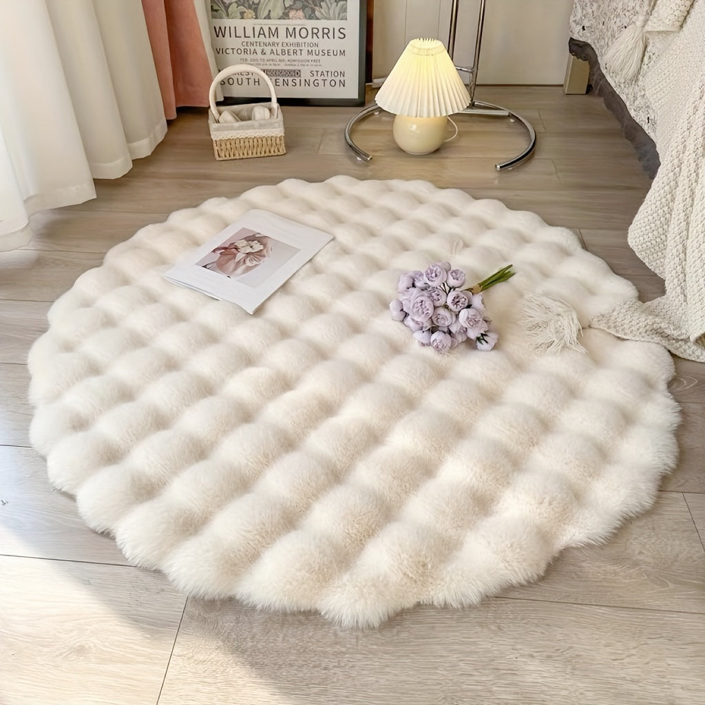 Soft Round Bubble Rug – Comfortable Carpet for Living Room & Bedroom