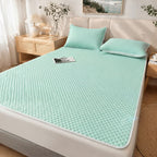 Foldable Cooling Sleep Mat - Breathable Waffle-Texture Bed Topper