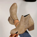 Women's Orthopaedic Boots with Wide Heel and Non-Slip Sole