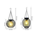 Solar Lantern Outdoor Light – Round or Oval with Warm White LED Light