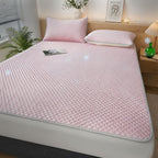 Foldable Cooling Sleep Mat - Breathable Waffle-Texture Bed Topper
