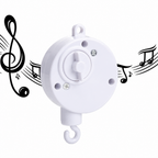 Wooden baby cot mobile arm with hanging felt toy toppers, product view