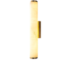 Wall Light for Living Room, Vertical Cylindrical Marble-Effect Design