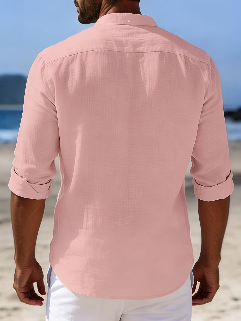 Men's Lightweight Casual Shirt – Relaxed Fit Long Sleeve