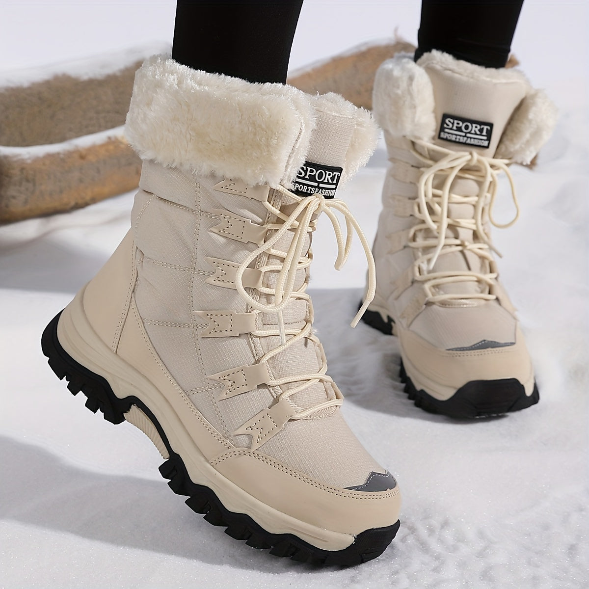 Women's Winter Boots with Soft Lining and Non-Slip Sole