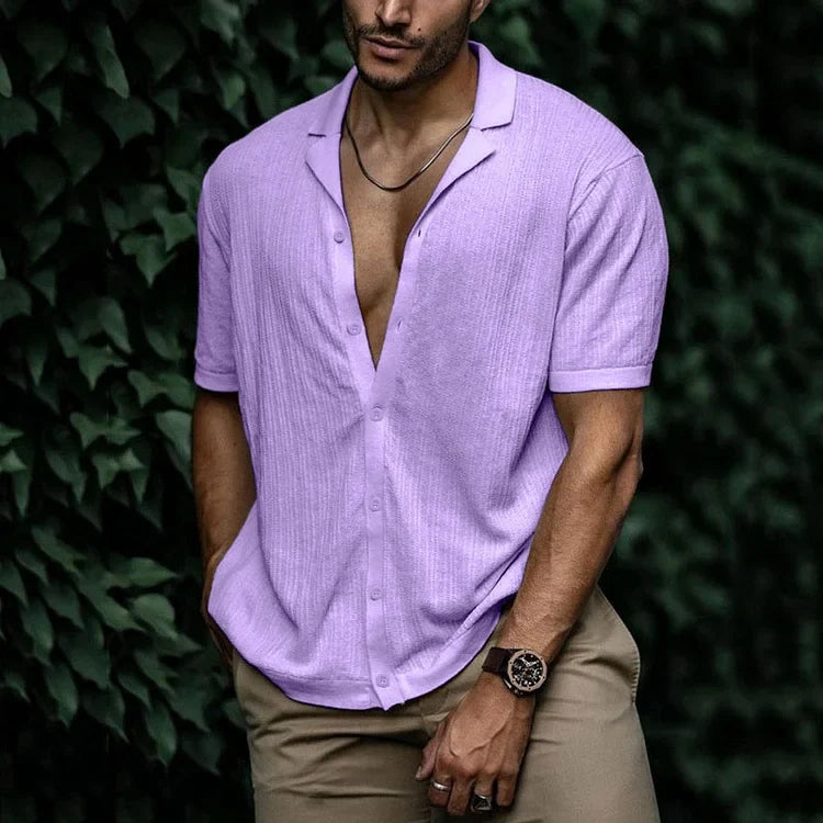 Men's Shirts Short Sleeve Button Up Casual Summer Shirt