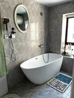 NordicFlow – Luxury Handmade Bath Mat with Abstract Design for Stylish Bathrooms