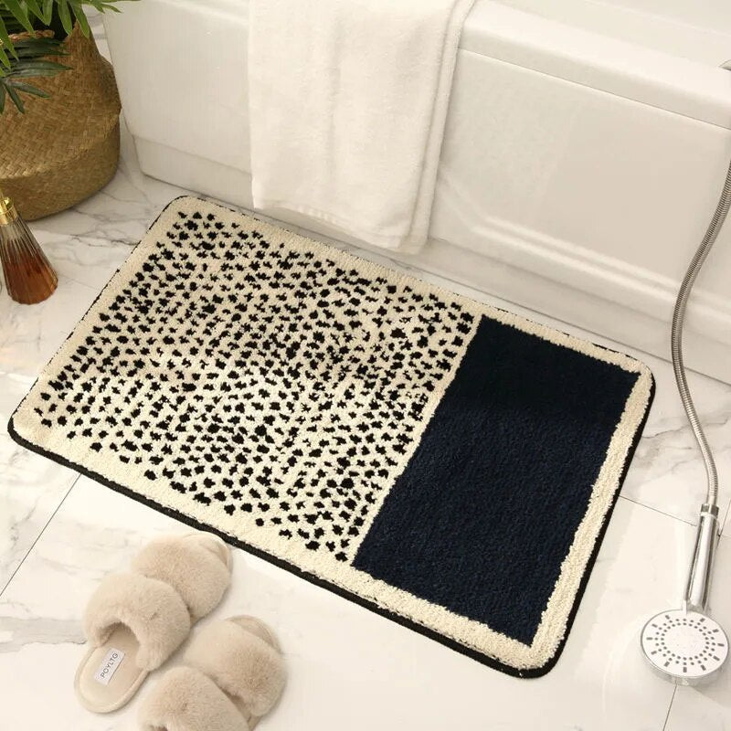 NordicFlow – Luxury Handmade Bath Mat with Abstract Design for Stylish Bathrooms