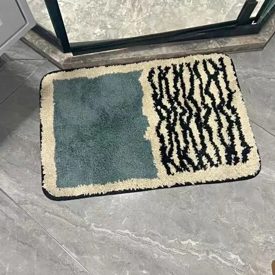 NordicFlow – Luxury Handmade Bath Mat with Abstract Design for Stylish Bathrooms