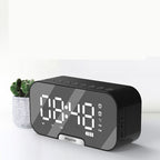 Mirror Display Digital Alarm Clock with Bluetooth Speaker