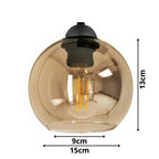 Industrial 4-Light Amber Pendant Lamp for Dining Room, Living Room or Office