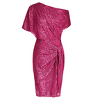 Women's Sequin Cocktail Dress, Off-Shoulder Knee-Length