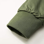 Men's Quilted Bomber Jacket with Zip Closure and Pockets