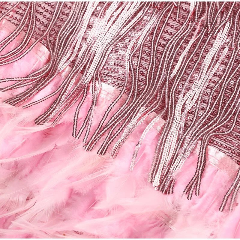 Women's Feather Mini Dress – Party Cocktail Dress