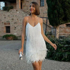 Women's Feather Mini Dress – Party Cocktail Dress