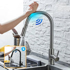 Sensor Kitchen Sink Mixer Tap with Pull-Out Spout