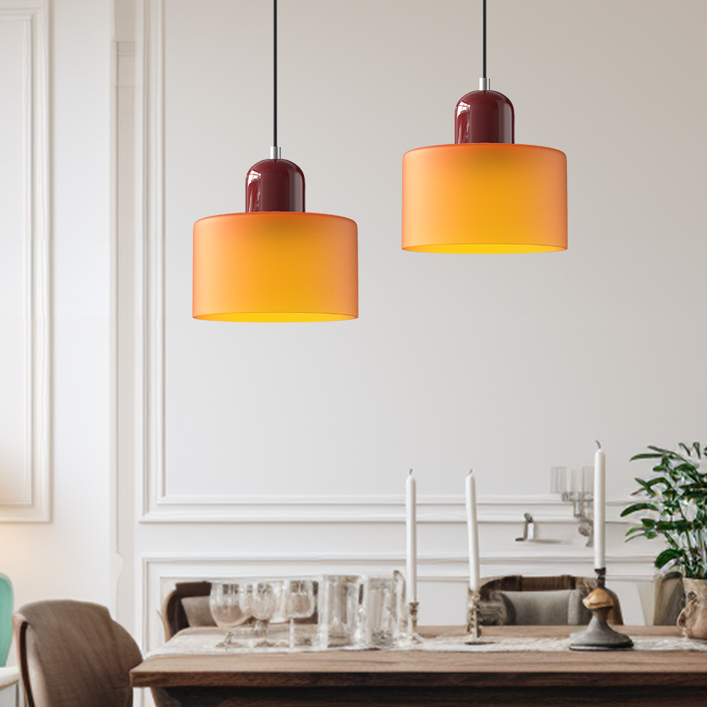 Creative Glass Pendant Light – Modern Bauhaus Design – E27 Socket – Adjustable Height