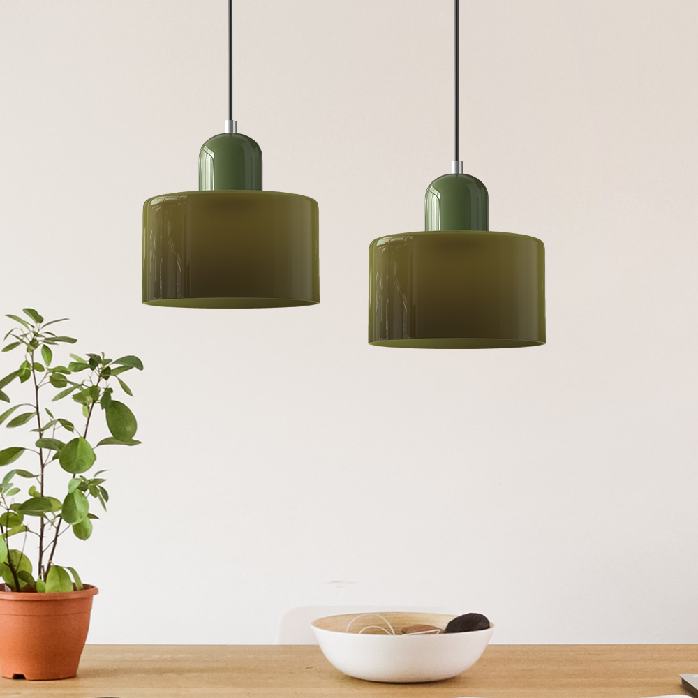 Creative Glass Pendant Light – Modern Bauhaus Design – E27 Socket – Adjustable Height