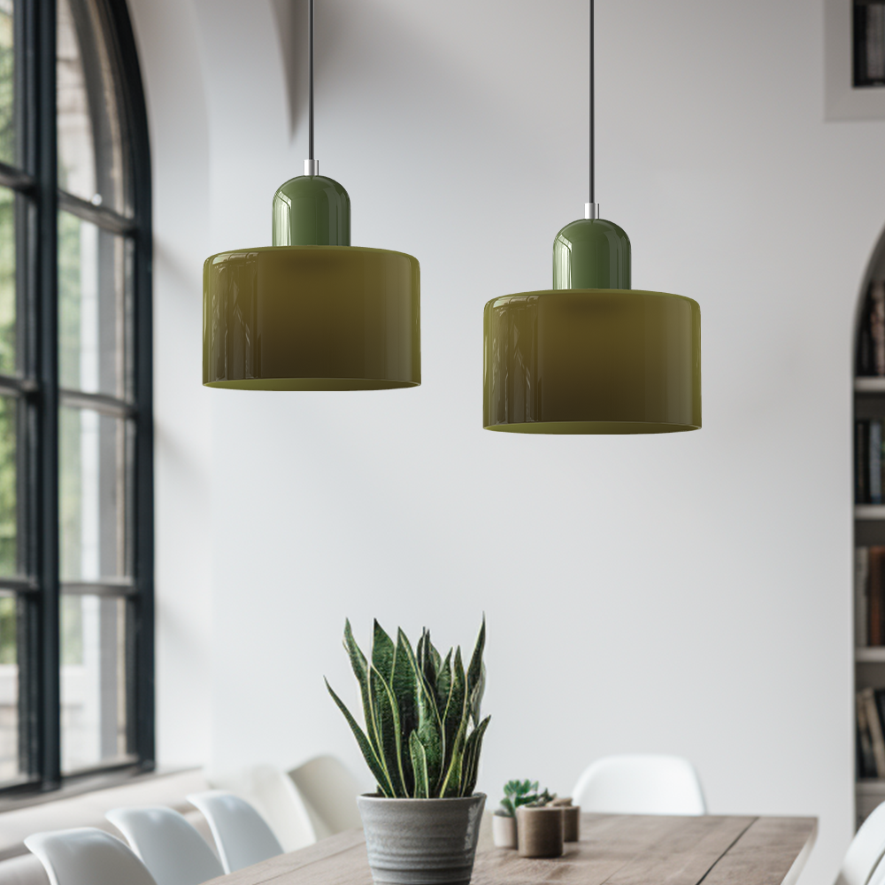 Creative Glass Pendant Light – Modern Bauhaus Design – E27 Socket – Adjustable Height