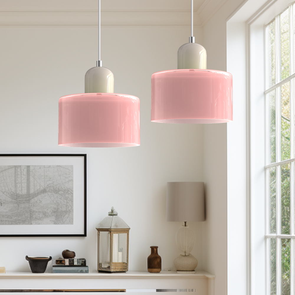 Creative Glass Pendant Light – Modern Bauhaus Design – E27 Socket – Adjustable Height
