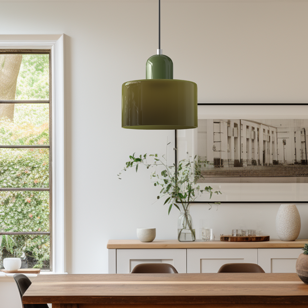 Creative Glass Pendant Light – Modern Bauhaus Design – E27 Socket – Adjustable Height