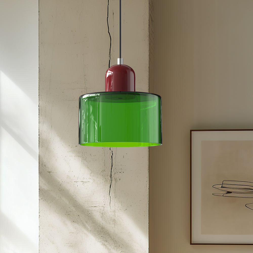 Creative Glass Pendant Light – Modern Bauhaus Design – E27 Socket – Adjustable Height