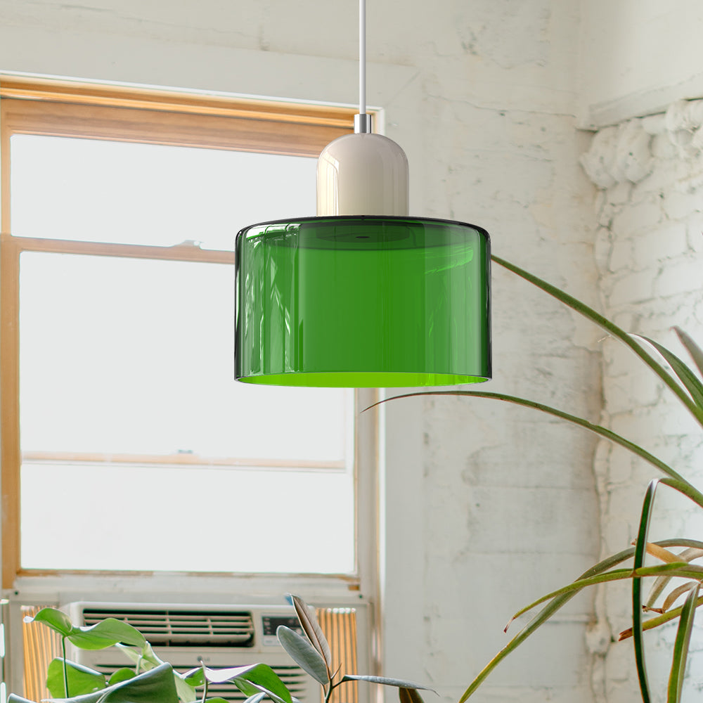 Creative Glass Pendant Light – Modern Bauhaus Design – E27 Socket – Adjustable Height