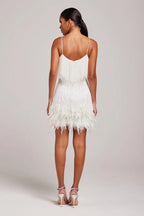 Women's Fringe Mini Dress - Cocktail Party Style
