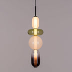 Pendant Light with Colored Glass Shade - Modern Ceiling Lamp