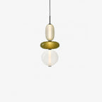 Pendant Light with Colored Glass Shade - Modern Ceiling Lamp