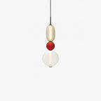 Pendant Light with Colored Glass Shade - Modern Ceiling Lamp