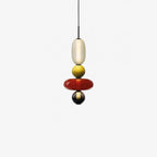 Pendant Light with Colored Glass Shade - Modern Ceiling Lamp