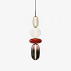 Pendant Light with Colored Glass Shade - Modern Ceiling Lamp