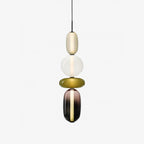 Pendant Light with Colored Glass Shade - Modern Ceiling Lamp