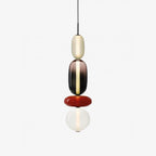 Pendant Light with Colored Glass Shade - Modern Ceiling Lamp