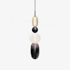 Pendant Light with Colored Glass Shade - Modern Ceiling Lamp