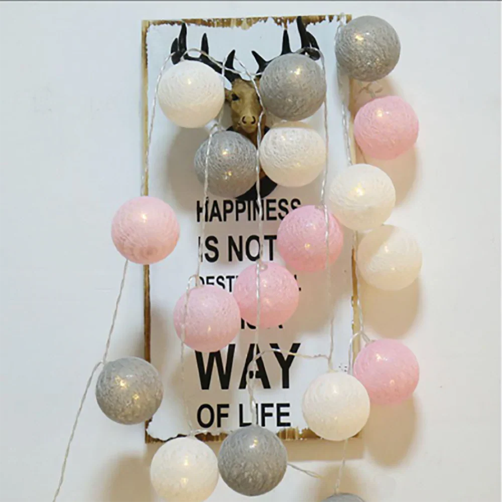 Cotton Light Ball Garland – Create Atmosphere and Warmth in Any Space