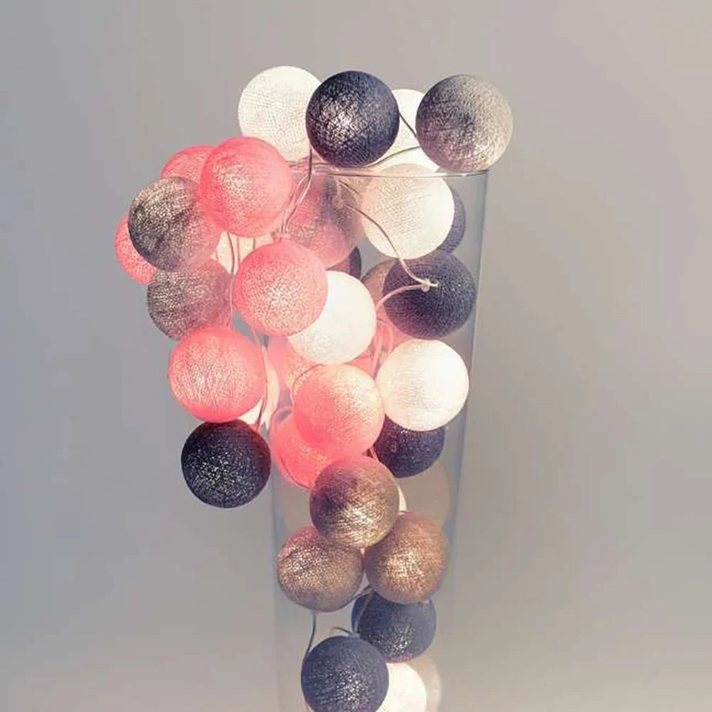 Cotton Light Ball Garland – Create Atmosphere and Warmth in Any Space