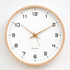 Silent Wooden Wall Clock with Quartz Movement Ø25/Ø30 cm