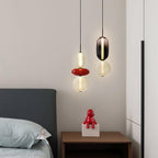 Pendant Light with Colored Glass Shade - Modern Ceiling Lamp