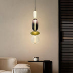 Pendant Light with Colored Glass Shade - Modern Ceiling Lamp