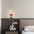 Pendant Light with Colored Glass Shade - Modern Ceiling Lamp