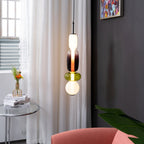 Pendant Light with Colored Glass Shade - Modern Ceiling Lamp